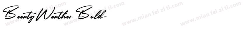BeeatyWeather Bold字体转换